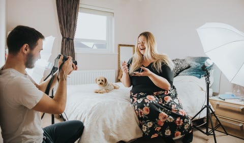 couple doing photo shoot