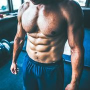 Bodybuilders abdominal muscles
