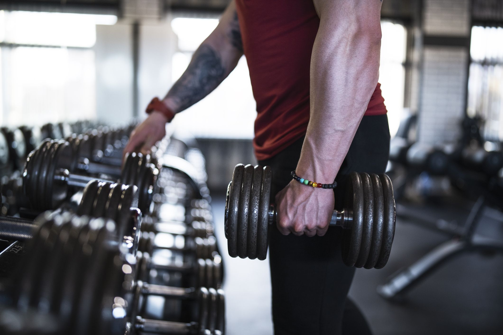 Men's health rubber dumbbell set online 15kg