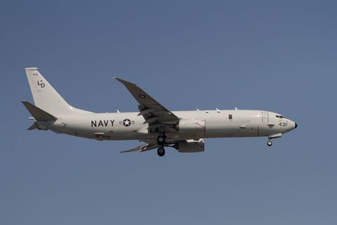 a boeing p 8a poseidon, multi mission maritime aircraft with