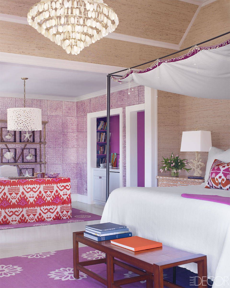 boho living room purple
