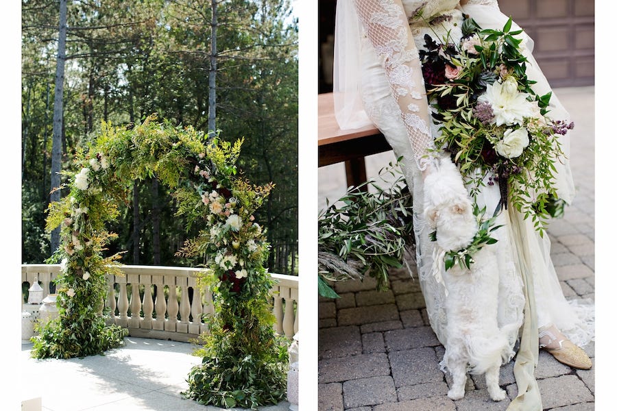 White, Tree, Plant, Flower, Spring, Arch, Shrub, Canoe birch, Branch, Ceremony, 