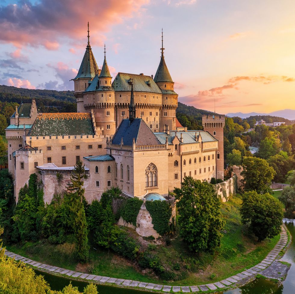 bojnice, slovakia august 30, 2019 old beautiful medieval castle in bojnice, slovakia, europe unesco heritage landmark