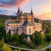 bojnice, slovakia   august 30, 2019  old beautiful medieval castle in bojnice, slovakia, europe unesco heritage landmark