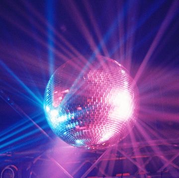 low angle view of illuminated disco ball
