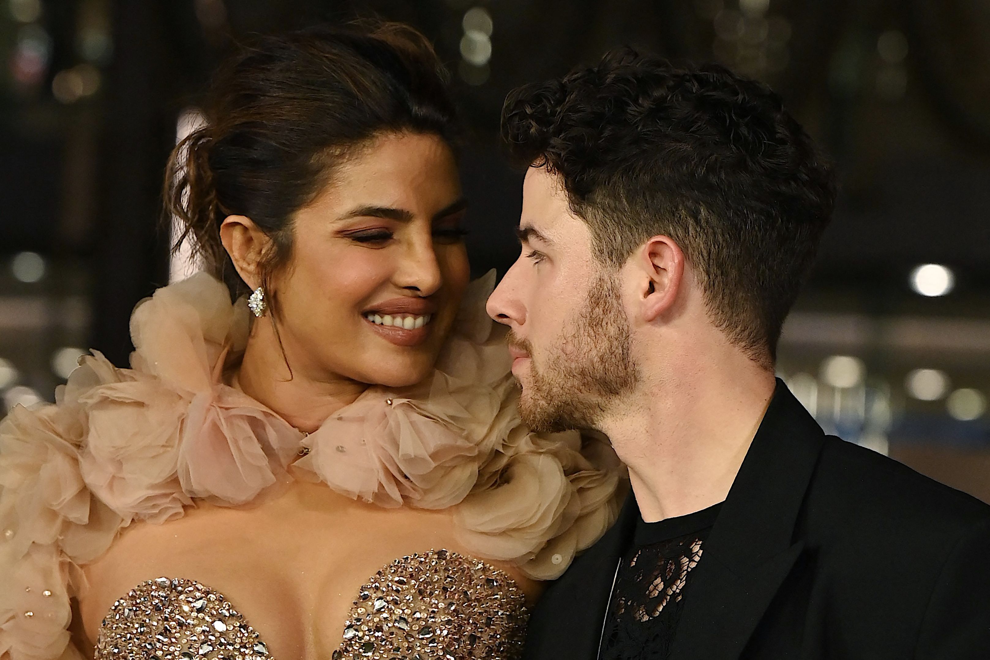 Mom Son Xvideo Sleping Indin - Priyanka Chopra Wears Nude Gown With Nick Jonas at Mumbai Cultural Centre  Opening