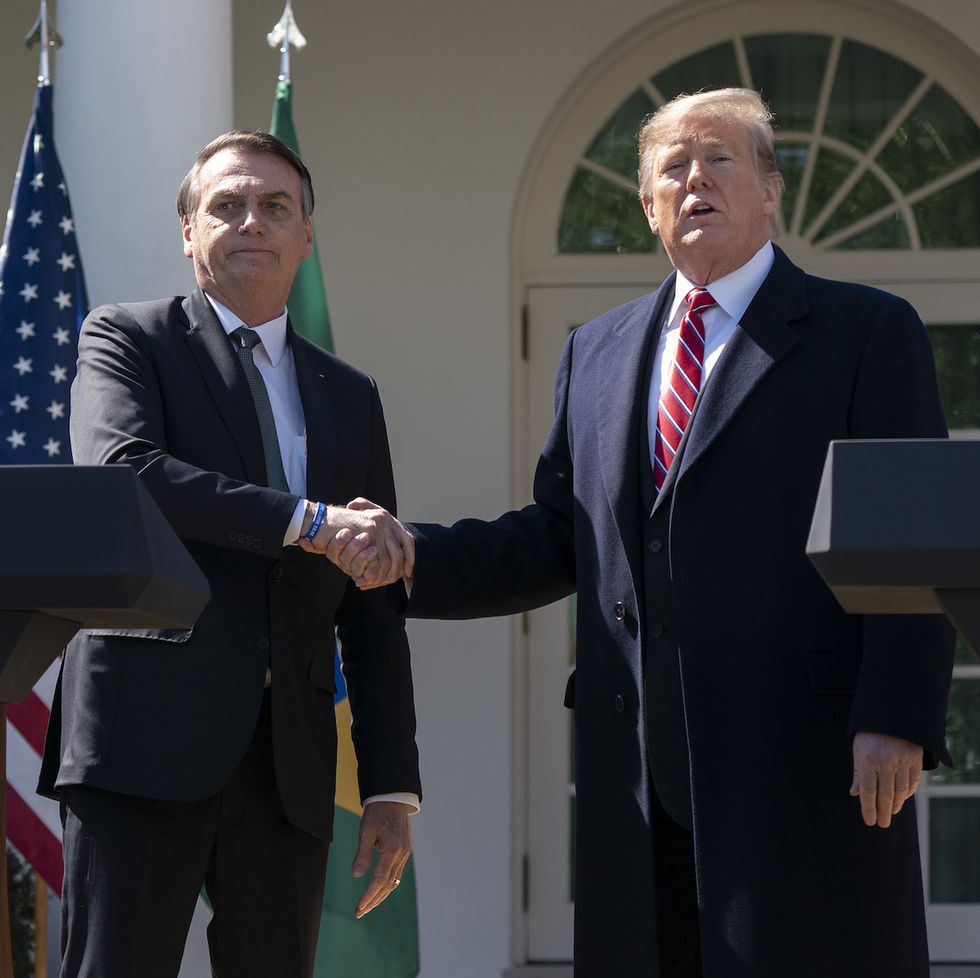 President Trump Holds Joint Press Conference With Brazilian President Bolsonaro