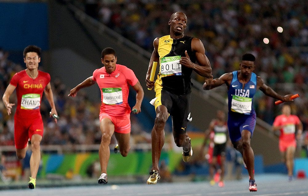 Men’s 4 x 100 Relay Jamaican Squad Gives Bolt Ninth Gold Medal