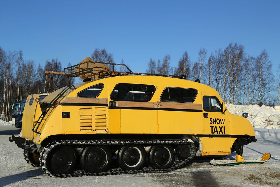 snow taxi in kemi, finland