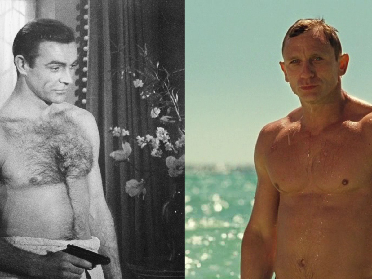 1200px x 900px - The Evolution of James Bond's Body, From Sean Connery to Daniel Craig