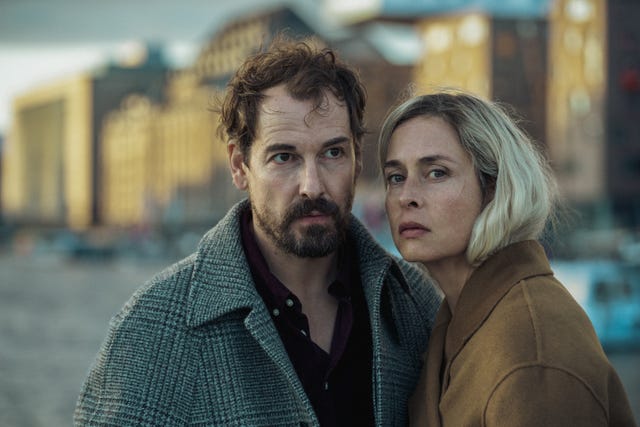 bone palace. susanne wolff as meret schafer, felix kramer as simon schafer in bone palace. cr. courtesy of netflix © 2024