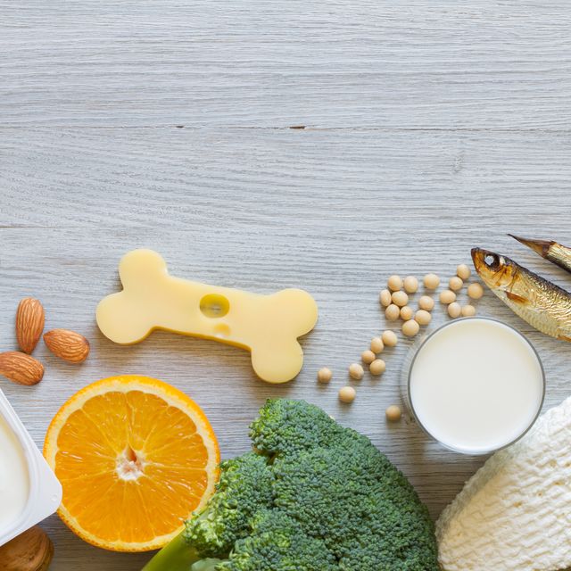 bone shaped cheese and bone strengthening foods products, concept osteoporosis and prevention