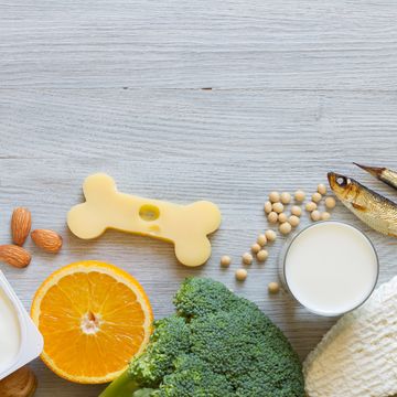 bone shaped cheese and bone strengthening foods products, concept osteoporosis and prevention
