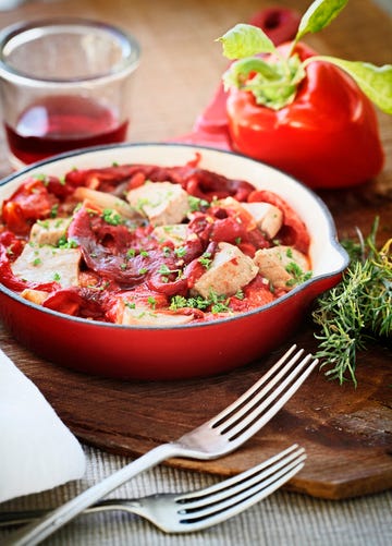 receta de bonito con pimientos