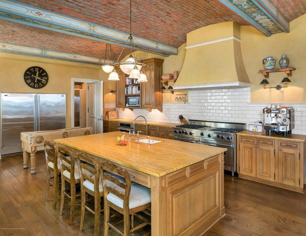 casa cantante jon bon jovi cerca nueva york cocina en estilo rústico