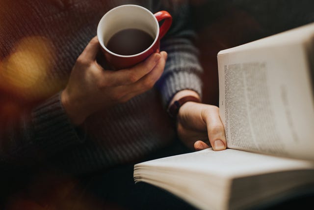 book and coffee