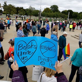 book banning protest