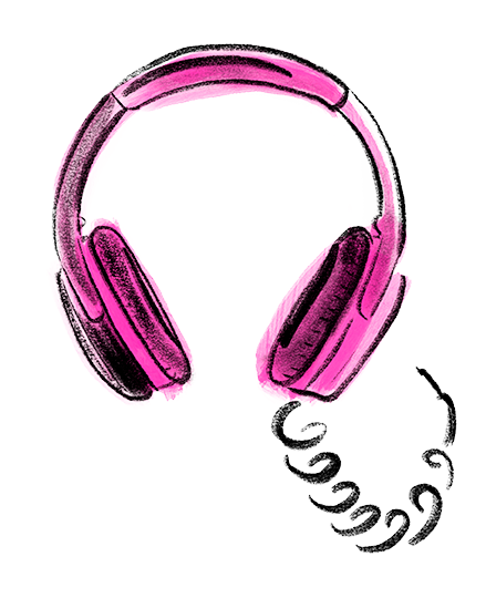 Headphones, Audio equipment, Pink, Magenta, Gadget, Technology, Electronic device, Audio accessory, Fashion accessory, Ear, 