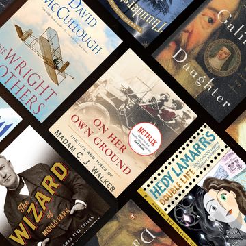 the wright brothers, madam cj walker, galileo's daughter, lonnie johnson, hedy lamarr, benjamin franklin, books about inventors