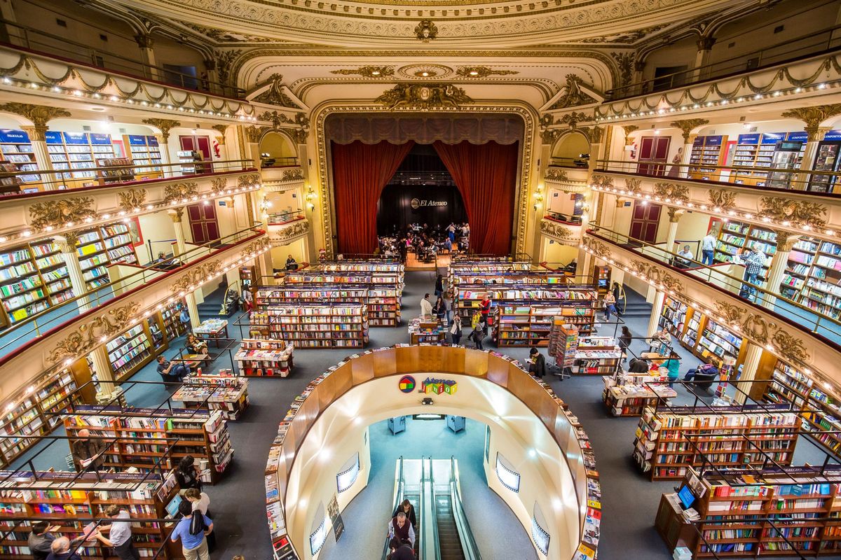 Ontdek in de wijk Recoleta in de Argentijnse hoofdstad Buenos Aires de historische boekwinkel Ateneo Grand Splendid