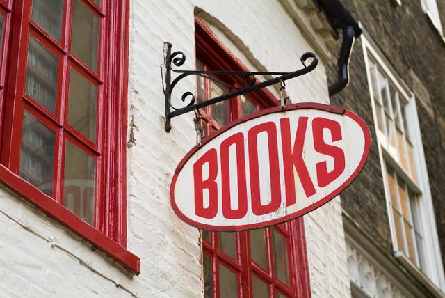 books bookstore sign   english language
