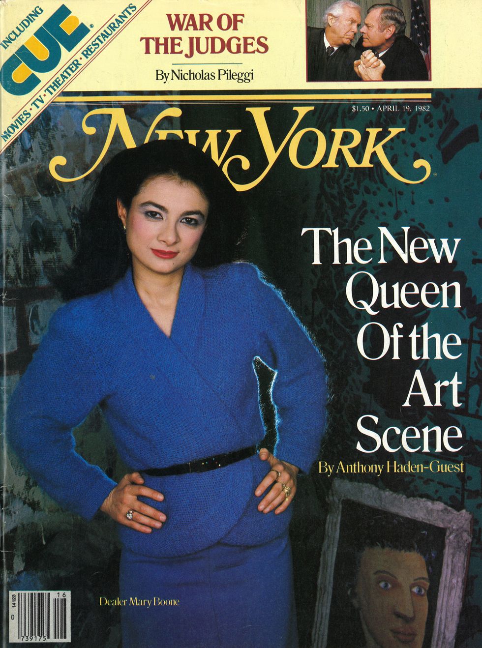 Mary Boone on a April 1982 cover of New York Magazine.