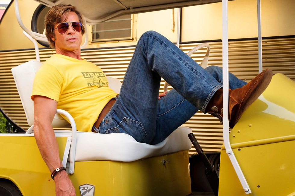 brad pitt playing cliff booth in once upon a time in hollywood﻿