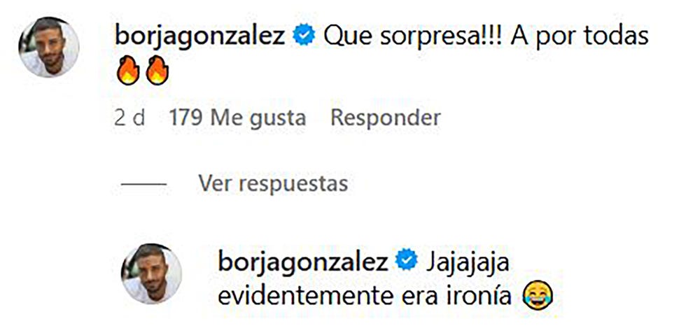borja gonzalez reacciona al fichaje de adara en supervivientes