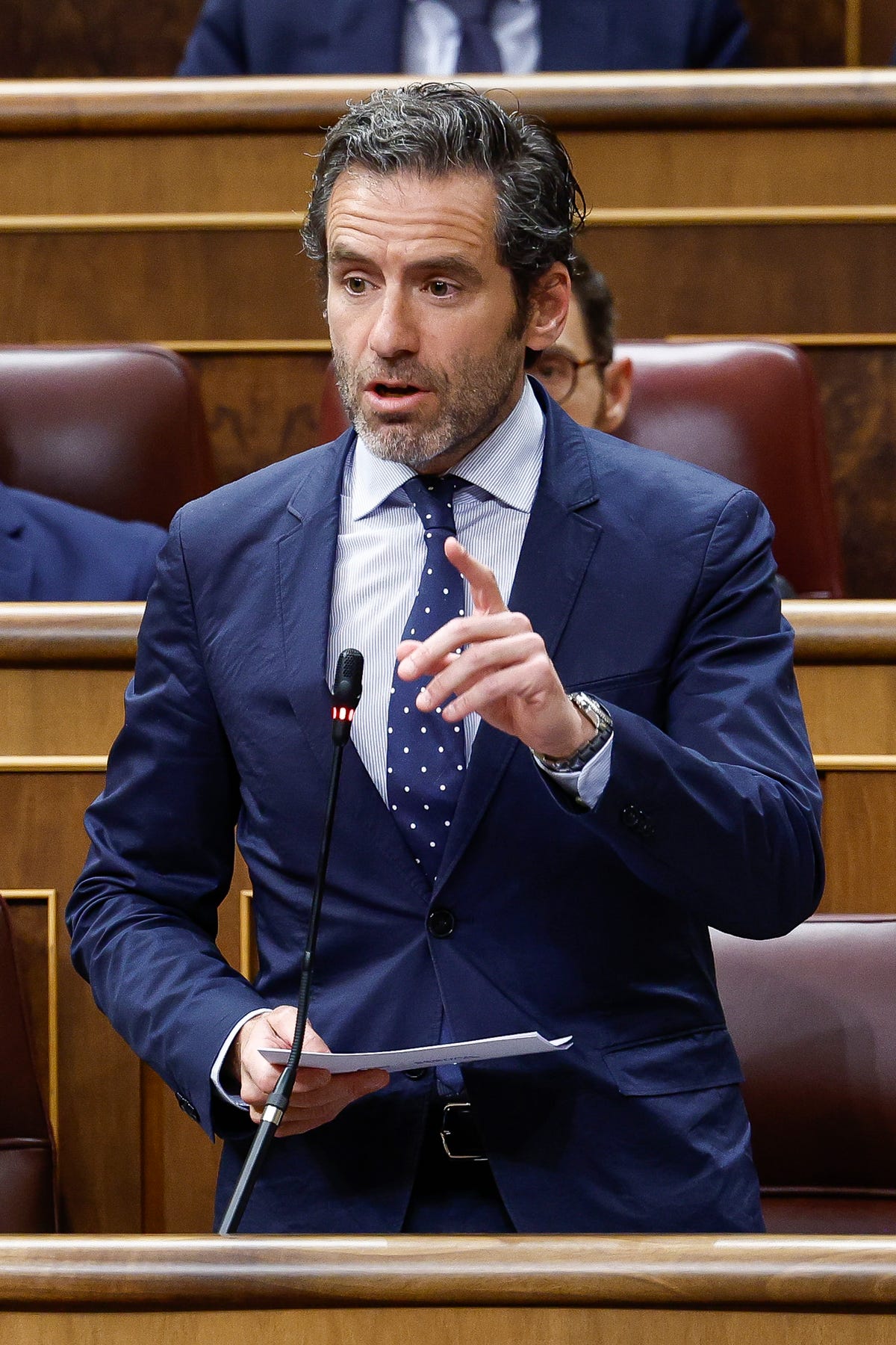 El portavoz del Partido Popular Borja Sémper, pareja de la actriz Bárbara  Goenaga, anuncia que padece cáncer