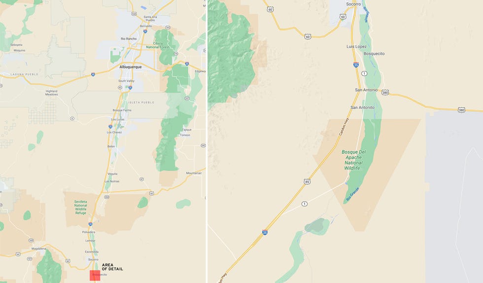 bosque del apache national wildlife refuge map