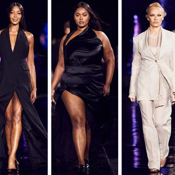 amber valletta naomi campbell precious lee pamela anderson anok yai boss spring summer 2023 runway show