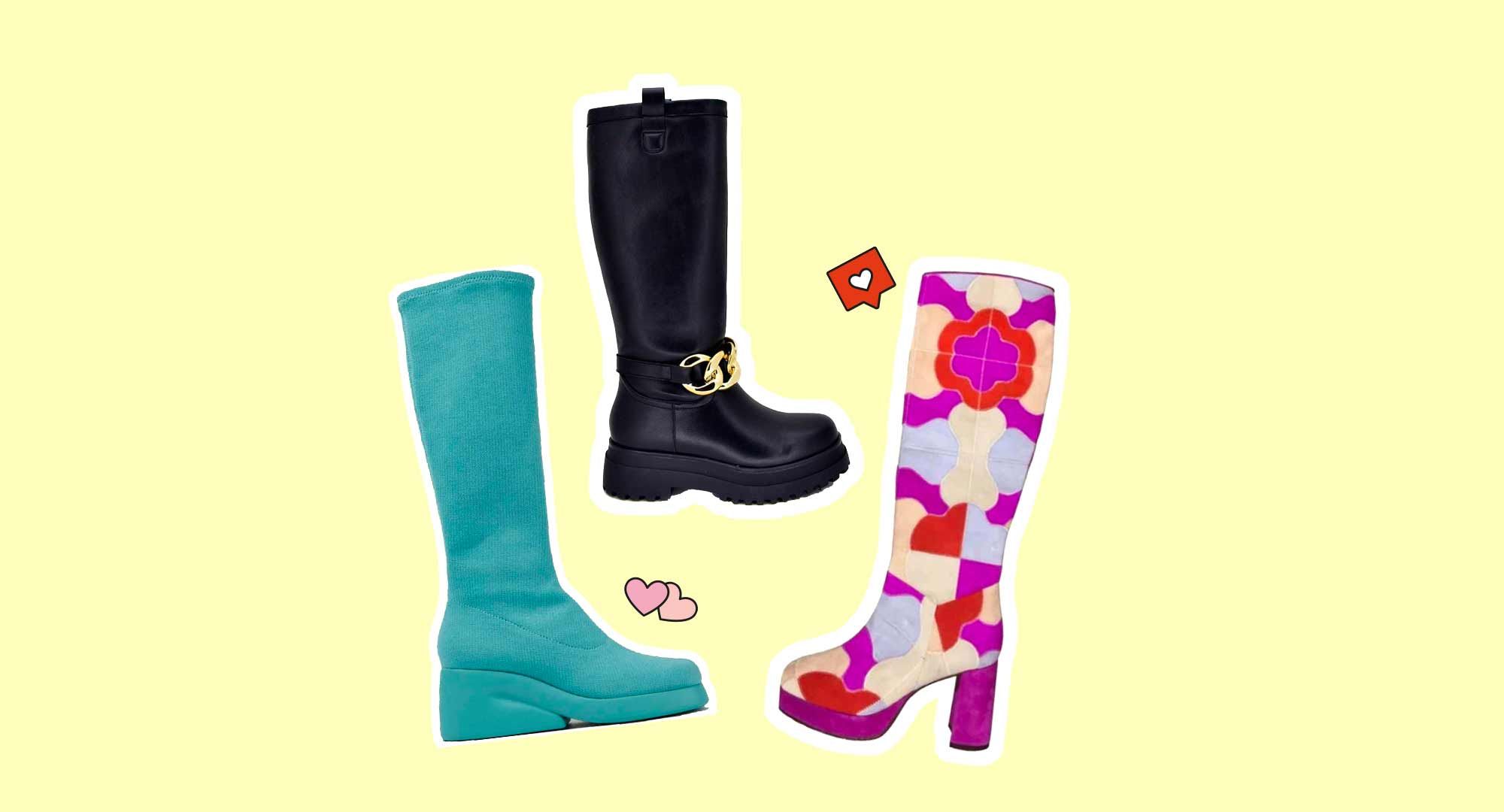 Botas planas online baratas