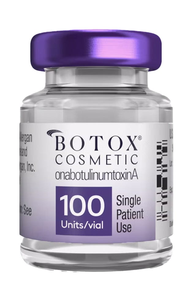 botox injection vial containing onabotulinumtoxina