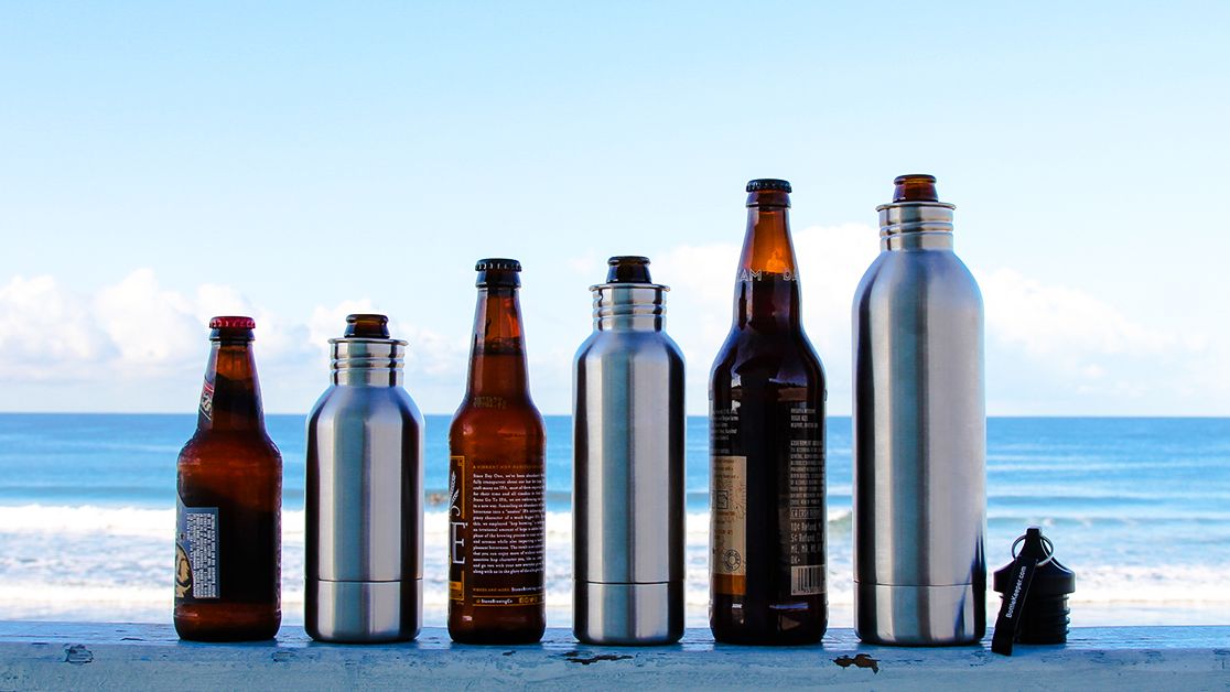 preview for This Water Bottle Keeps Your Beer Cold All Day Long