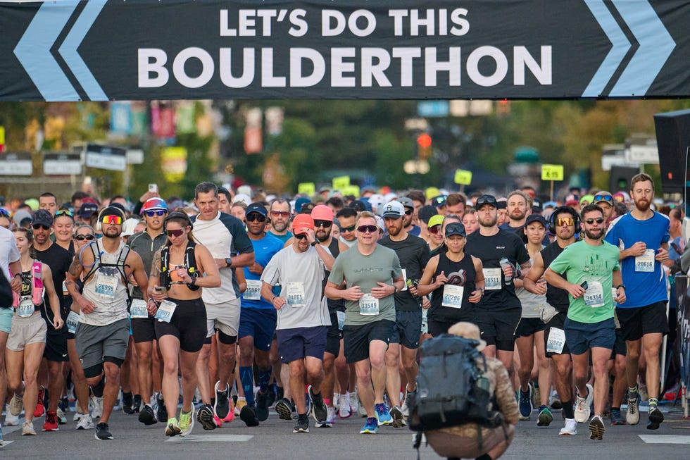 runners at start line for boulderthon 2024