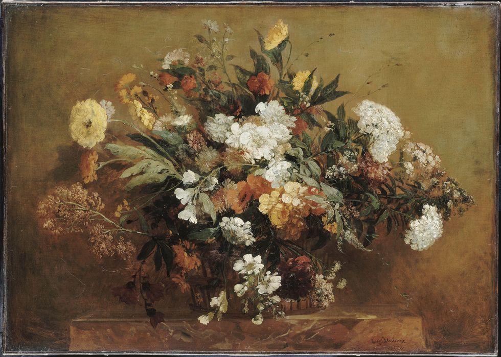 eugène delacroix, ﻿bouquet champêtre, flower power, flower art