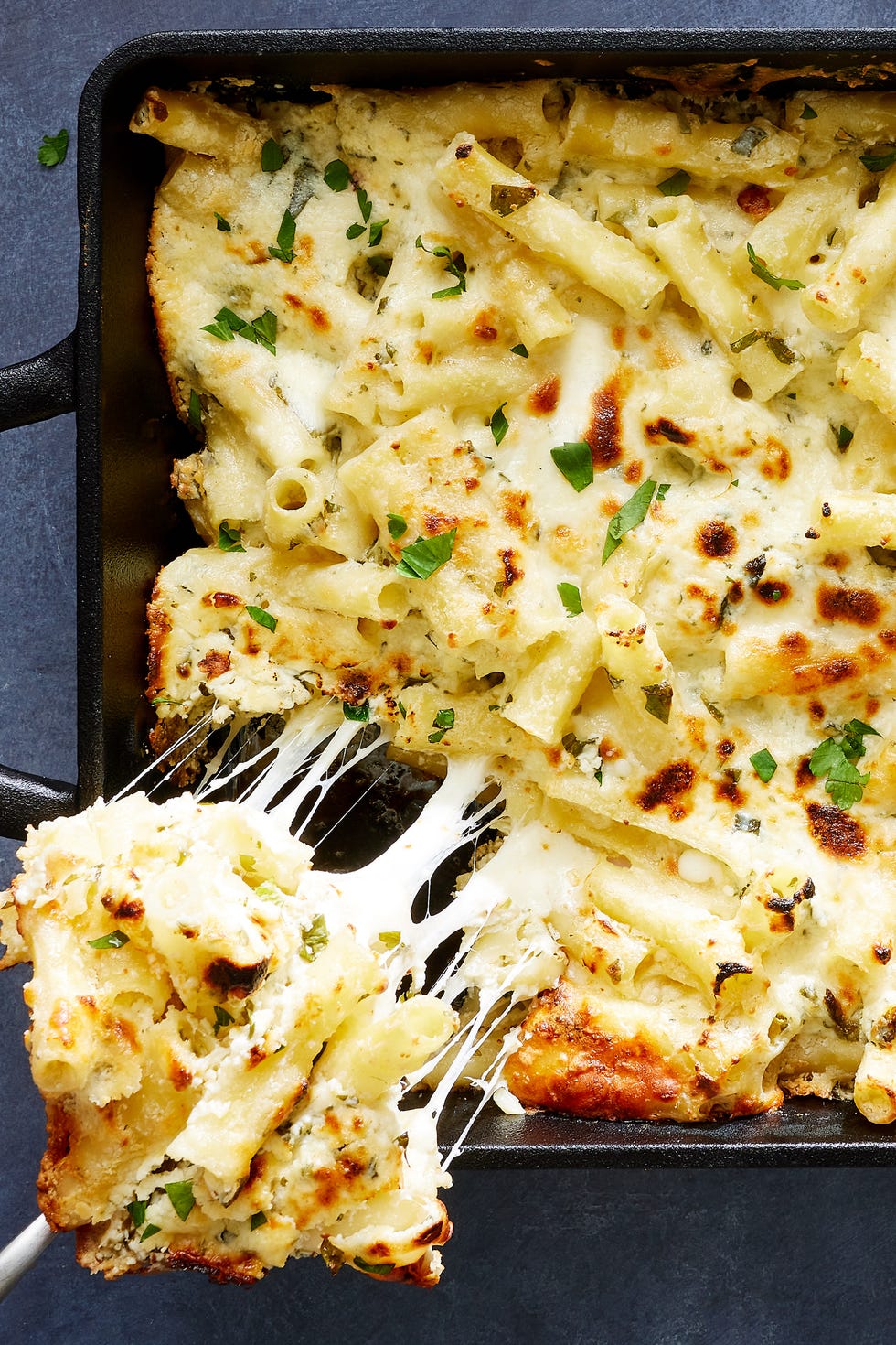 baked ziti dish with boursin cheese