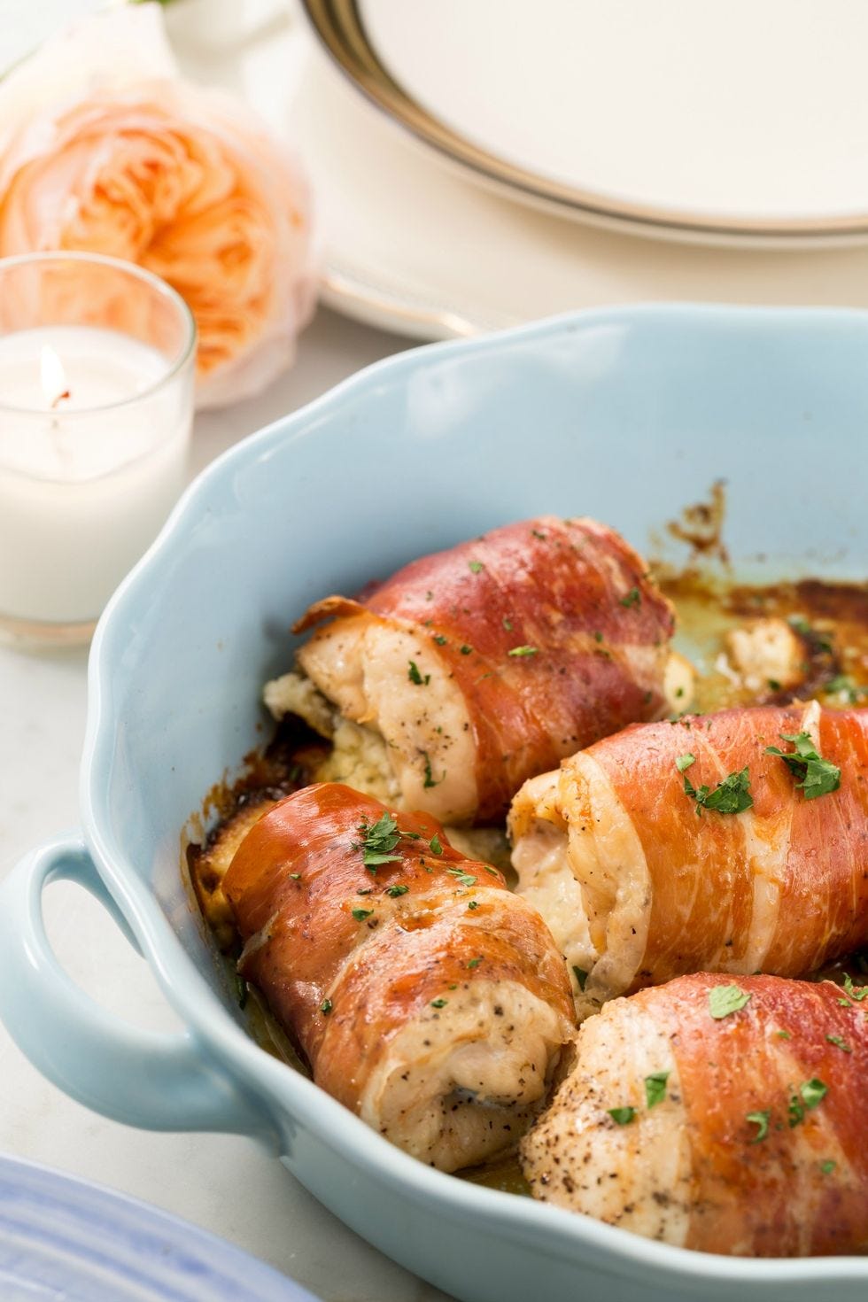 boursin stuffed chicken wrapped in prosciutto
