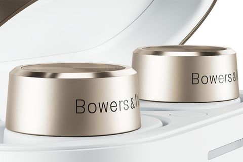 closeup bowers and wilkins earbuds