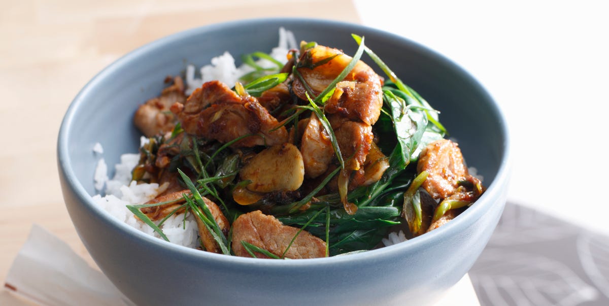 Ginger and garlic stir-fried pork