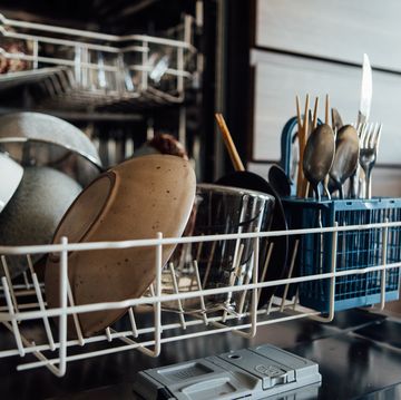 bowls and utensils in the dishwasher