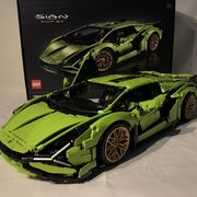take a look at the lego version of a limited edition lamborghini, called the sian fkp 37, this kit produces a 23 inch long version of a car limited to just 63 examples