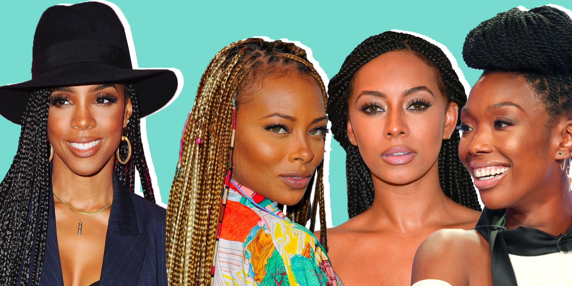10 Cool Ways to Wear Long Box Braids With Color