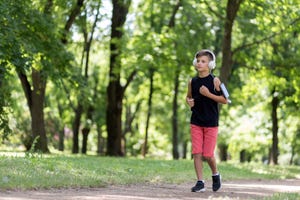 boy jogging