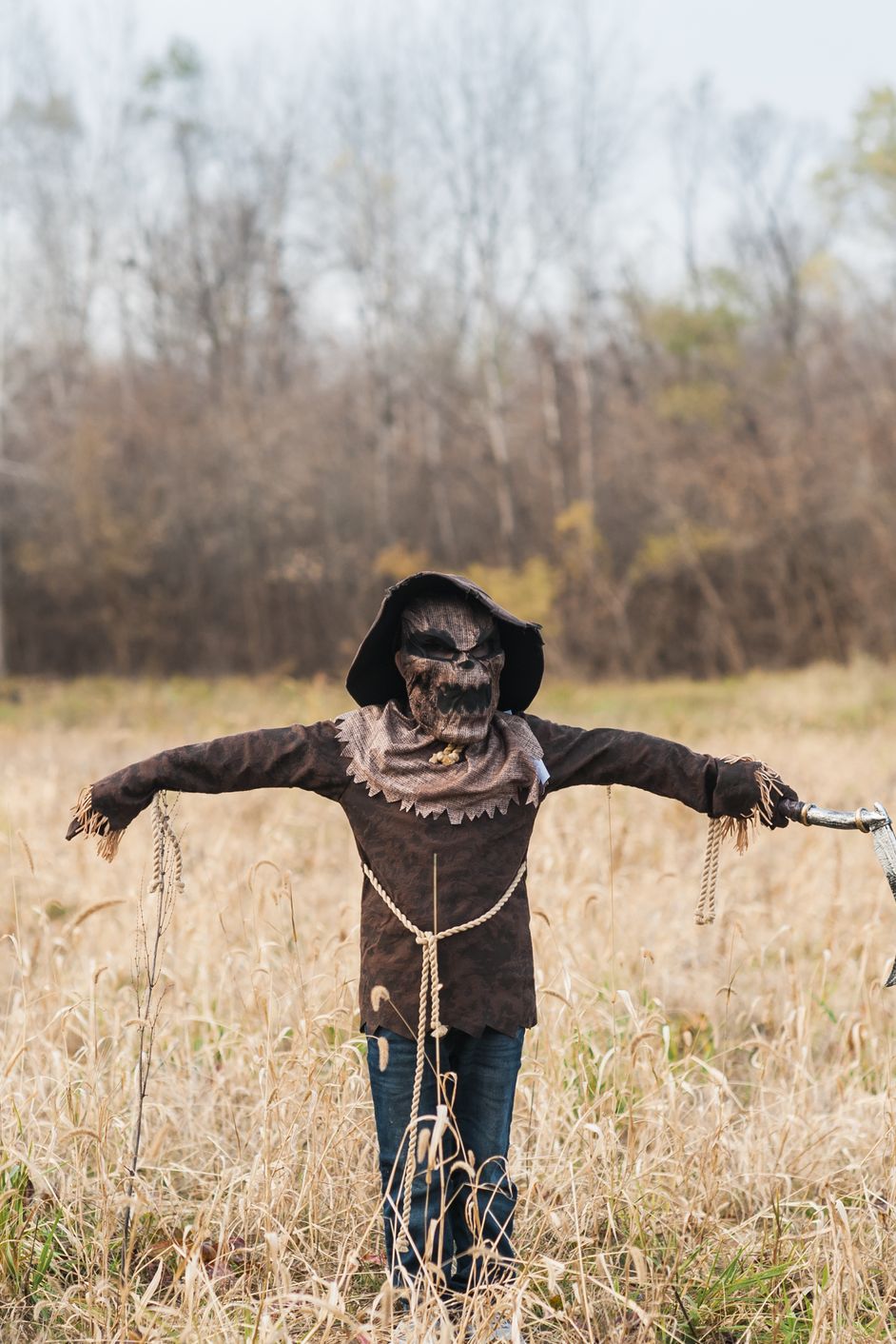 homemade scary scarecrow mask