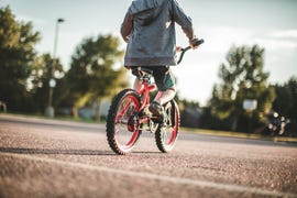 boy riding a bike