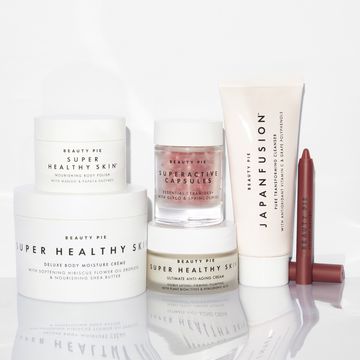 a group of beauty pie products