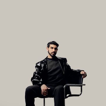 a man sitting in a chair
