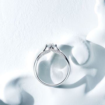 a ring on a white surface