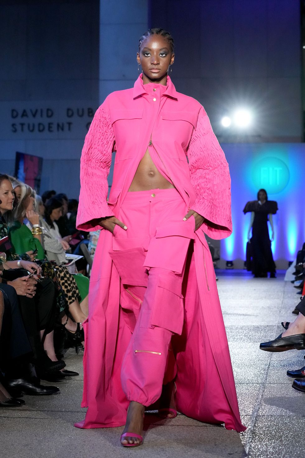 new york, new york may 10 a model walks the runway for katelyn de levente raphael during 2023 fit future of fashion presented by macys at the fashion institute of technology on may 10, 2023 in new york city photo by bennett raglingetty images for fit